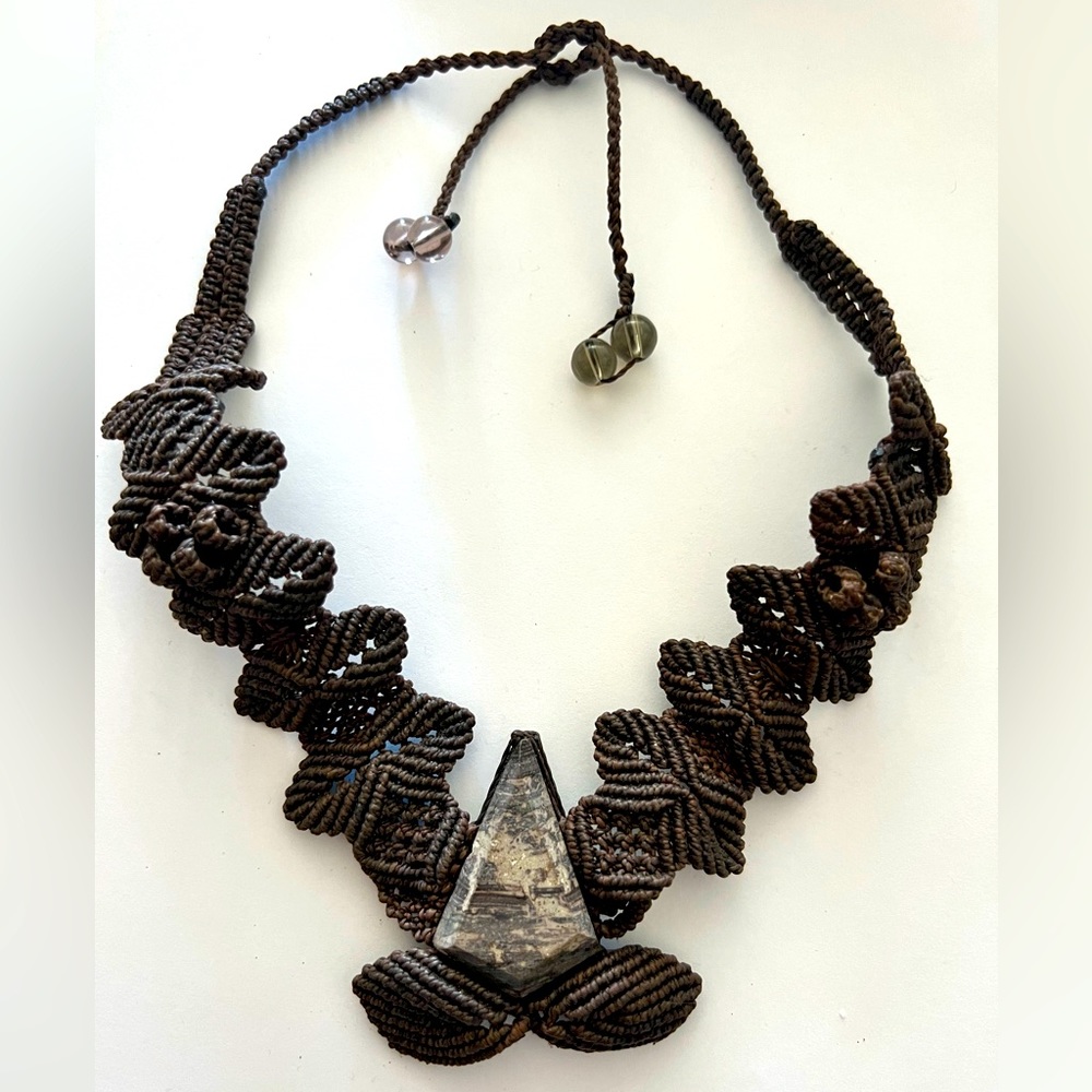 Macrame neclace.